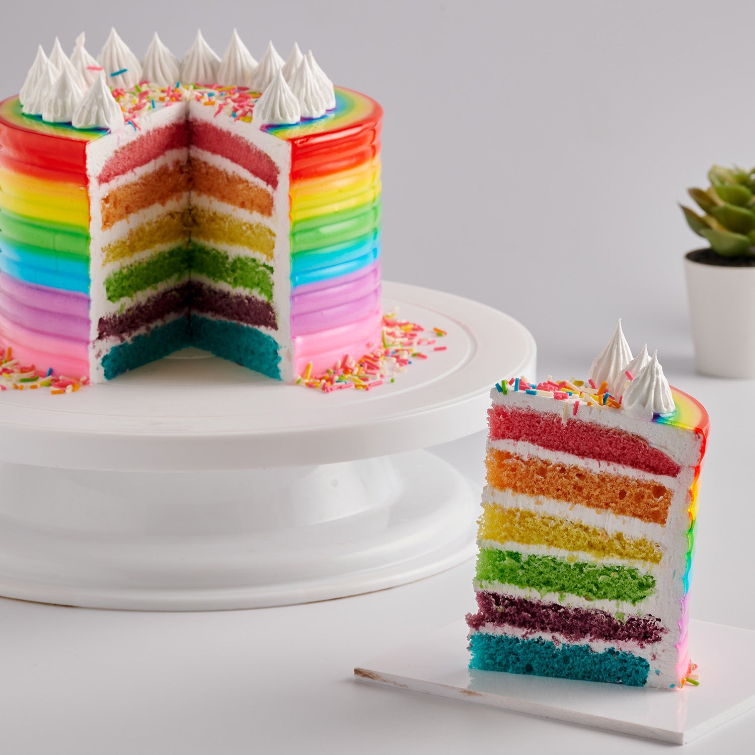 Brighter Rainbow Cake  Winniin