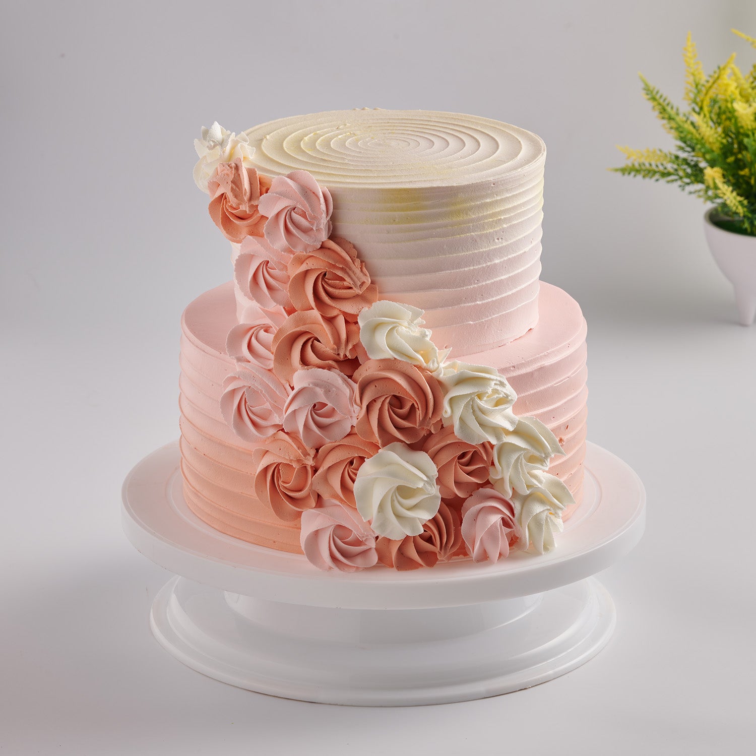 Wedding 2 tier Roses cake